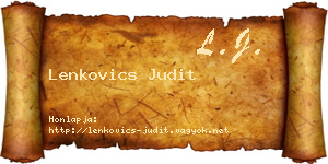 Lenkovics Judit névjegykártya