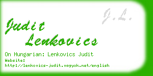 judit lenkovics business card